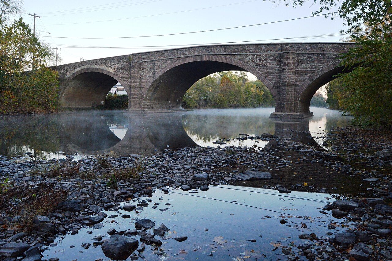 The historic Perkiomen Bridge