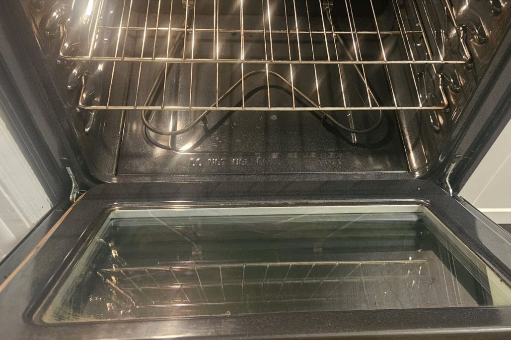 Oven interior — after cleaning